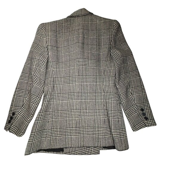 VTG Classiques for Nordstrom Women's Petite Herringbone Size 0 Petite Black Whit - Picture 3 of 8